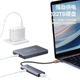 Док-станция расширения Baseus USB 3.0, зарядное устройство, разветвитель, универсальный адаптер для ноутбуков Huawei, Lenovo и HP с разъемом питания Type-C. - изображение 2