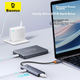 Док-станция расширения Baseus USB 3.0, зарядное устройство, разветвитель, универсальный адаптер для ноутбуков Huawei, Lenovo и HP с разъемом питания Type-C. - изображение 6