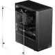 Корпус PCCOOLER Fenghua B310 Micro-ATX со стеклом и поддержкой СЖО 360 мм, черный - изображение 1