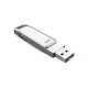 Флеш-накопичувач DM Daimai 128 ГБ USB 3.2, металевий дизайн PD179 Chasing Wind, сріблястий колір, обертовий комп'ютерний USB-накопичувач, автомобільний USB-накопичувач, металевий корпус, високошвидкісне читання та запис - зображення 1