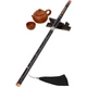 Minsine Bitter Bamboo Refined Dizi Bamboo Flute in C Key, Single White Copper White Coil Professional Performance Transverse Flute Wind Instrument D45 Black - зображення 3