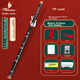 Minsine Bitter Bamboo Refined Dizi Bamboo Flute in C Key, Single White Copper White Coil Professional Performance Transverse Flute Wind Instrument D45 Black - зображення 4