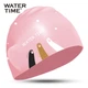 Шапочка для плавания WATERTIME Shuichuan детская силиконовая с цветочным узором, светло-розовая - изображение 4