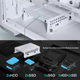 Корпус для материнской платы PHANTEKS G400A белого цвета, формат ATX, с боковыми панелями из стекла и системой водяного охлаждения (4 вентилятора 140 мм / сетчатая панель / поддержка водяного охлаждения 360 мм / 5090). - изображение 11