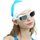 Окуляри для плавання WATERTIME з діоптріями та дзеркальним покриттям, білі - зображення 3