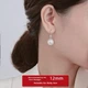Сережки-підвіски Qlady зі срібла 925 проби зі штучними перлами у формі краплі, жіночі - зображення 5