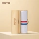 Спортивное полотенце HOYO Japan из чистого хлопка, впитывающее пот, антибактериальное, быстросохнущее, для бега и фитнеса, в подарочной коробке, серое, 33*110 см. - изображение 1