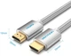 Кабель Vention HDMI M - M, 1 м, V2.0, 4K 60Гц, оплетка, Aluminum Alloy Type Gray (AABIF) - изображение 2