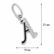 Срібний кулон-літера А (7057а) - зображення 3