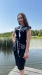 Знімний комірець вишитий та баска комплект "Етно пташка" чорний (17VAS) - изображение 4