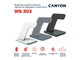 Беспроводное зарядное устройство Canyon WS-303 3 в 1 QI Dark Grey (CNS-WCS303DG) - изображение 10