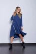 Женское асимметричное дизайнерское платье миди Modna KAZKA MKPR140623-2 - 48, Синій - изображение 3