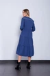 Женское асимметричное дизайнерское платье миди Modna KAZKA MKPR140623-2 - 48, Синій - изображение 4