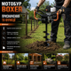 Бензиновый мотобур Boxer BX122 52 см3 5 2 лс 7000 об мин со шнеками 150 200 250 мм и удлинителем 50 см для бурения грунта установки заборов и посадки деревьев - изображение 3