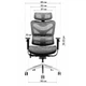 Офисное эргономичное кресло GT Racer X-702 Light Gray (W17-1) - изображение 4