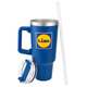 Изотермическая кружка Lidl HG12790A с ручкой и трубочкой 1.2 л Blue (3_08540) - изображение 1