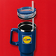 Изотермическая кружка Lidl HG12790A с ручкой и трубочкой 1.2 л Blue (3_08540) - изображение 4