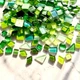 Набор кусочков мозаики камешки микс Зеленый желтый 200 гр 150-170 шт камни декоративные для декора (8963) - изображение 2
