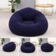 Надувне крісло-пуф Inflatable Sofa / Надувне крісло-мішок 110×110×85 см Темно-синій - зображення 5