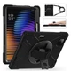 Противоударный чехол X-CASE с подставкой 360° и ремешком для Xiaomi Pad 8 / Pad 8 Pro / Pad 7 / Pad 7 Pro 11.2" (Чёрный) - изображение 1