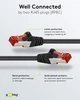 Патч-корд Goobay RJ45 SFTP6 10.0m patch AWG28 LSOH D=6.0mm Cu PoE+ чорний(75.06.8694) - изображение 3