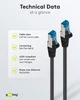 Патч-корд Goobay RJ45 SFTP6a 0.5m patch AWG27 D=6.0mm LSOH PoE+ Cu чорний(75.09.3664) - изображение 6