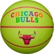 Баскетбольный мяч Wilson NBA TEAM NEON CHICAGO BULLS салатово-розовый Размер 7 WZ4037402XB7 - изображение 1