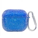 Чохол для Apple AirPods 3 Crystal Blue з карабіном - зображення 1