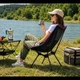Складаний туристичний стілець KingCamp 56 × 60,5 × 65,5 см з металевим каркасом тканиною Oxford чохлом для кемпінгу риболовлі пікніків та відпочинку на природі фіолетовий - изображение 3