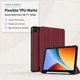 Чехол для планшета Xiaomi Redmi Pad 2 SE 9.7" (2026) BeCover Flexible TPU Matte с креплением для стилуса Red Wine (BC_716155) - изображение 2