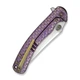 Нож складной туристический Weknife Dracarys, (9.1 см) Böhler M390 / титан 6AL4V фиолетовый/золотой - изображение 5