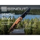 Нож складной карманный Sencut Braxx, (7.93 см) D2 / Guibourtia Wood дерево - изображение 8