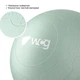 Мяч для фитнеса йоги пилатеса и беременных WCG Balance Pro 65 см Anti-Burst Фитбол для тренировок дома и в спортзале с насосом нагрузка до 500 кг Светло зеленый - изображение 4