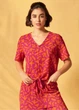Блузка с декоративной завязкой для женщины Esmara LYCRA® 461978 S Комбинированный - изображение 2