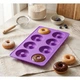 Силіконова форма для пончиків Donuts R34950 на 8 комірок, 28.5 × 16.5 см, фіолетова - зображення 2
