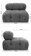 Модульний диван Bradley 90×90×70 см Coffee Brown (спинка) - зображення 6