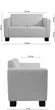 Диван Kansas 150×75×88 см екошкіра Cloud White - зображення 7
