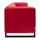 Диван Space 210×76×76 см екошкіра Black & Red (металевий каркас) - изображение 3