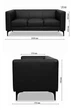 Диван Morgan 200×77×70 см екошкіра Soft Blue - изображение 7