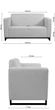 Диван Kansas 150×75×88 см екошкіра Soft Beige (металевий каркас) - изображение 4