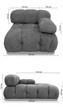 Модульний диван Bradley 150×90×70 см Coffee Brown (спинка + підлокітник) - изображение 8
