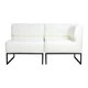 Модульний диван Lounge 154×77×83 см екошкіра Cloud White - изображение 2