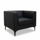 Диван Morgan 90×77×70 см екошкіра Deep Black - зображення 1