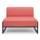 Диван Quadro 140×78×85 см екошкіра Dusty Pink (металевий каркас) - зображення 2