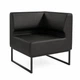 Модульний диван Lounge кутовий 77×77×83 см екошкіра Midnight Black - зображення 1