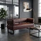 Диван Office 155×65×75 см екошкіра Soft Brown - зображення 6