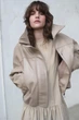 Бомбер з лакованої екошкіри Zara з високою горловиною 4341/819/815 M - зображення 5