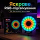 Кільцева LED лампа MJ 261 для блогерів та макіяжу з RGB підсвіткою діаметром 26 см з USB живленням для відеозйомки контенту в TikTok Reels та професійної зйомки предметів студійне світло для візажистів та контент мейкерів з регулюванням яскравості - зображення 3