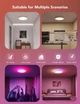 Lampa sufitowa Govee 12" Smart Ceiling Light, RGBWW + RGBIC, WI-FI/Bluetooth Biały (H80A1C01) - obraz 3