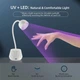 Акумуляторна лампа Lotus YXWOO5 24W (біла) для нігтів для фіксації верхніх форм і гелевих типсів на USB - зображення 14